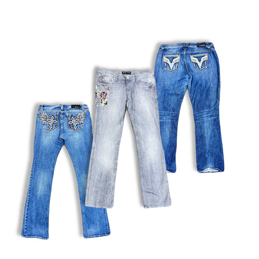 Y2k Embellished Flared/Bootcut Jeans